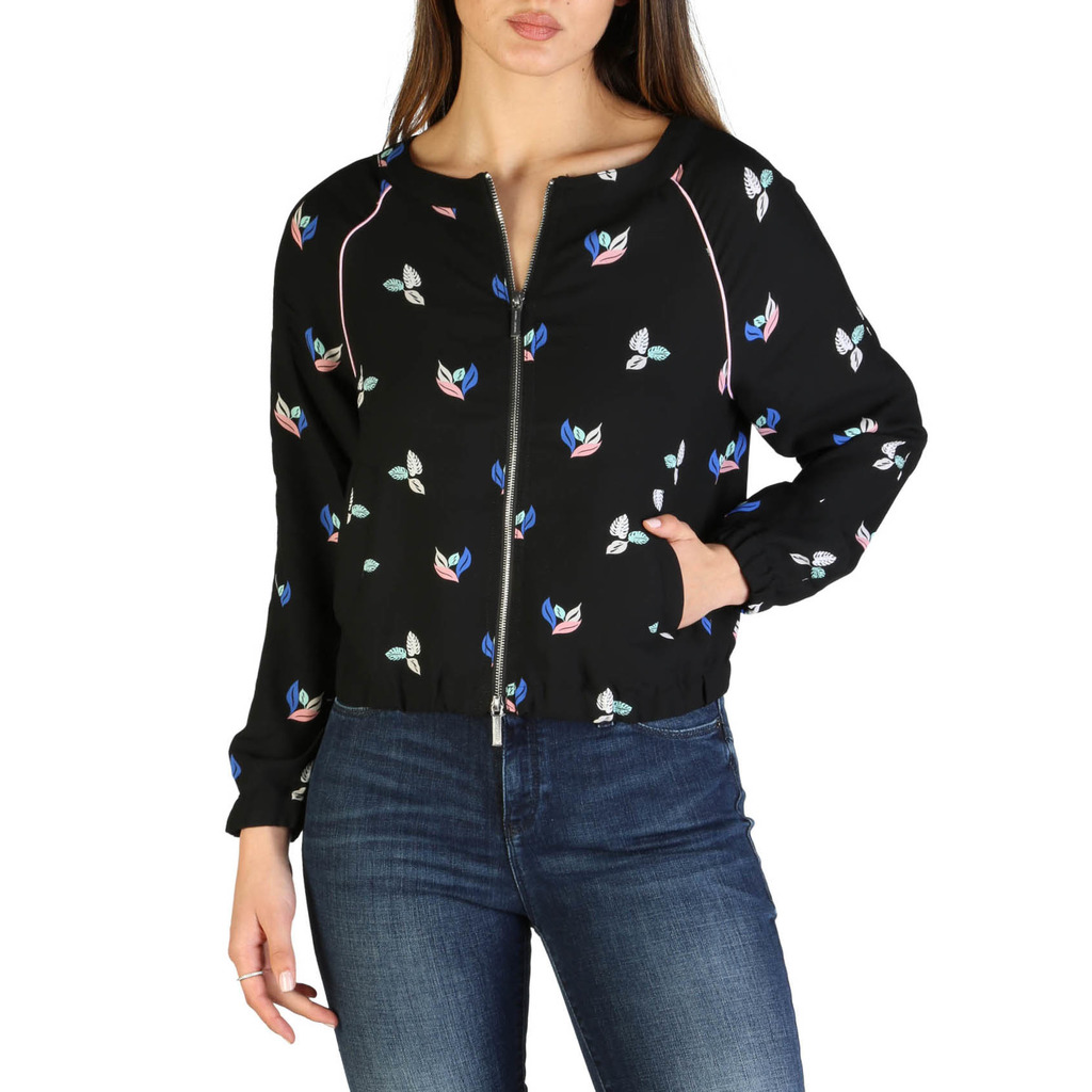  Women Jackets Spring Summer Long Sleeve Zipper Print