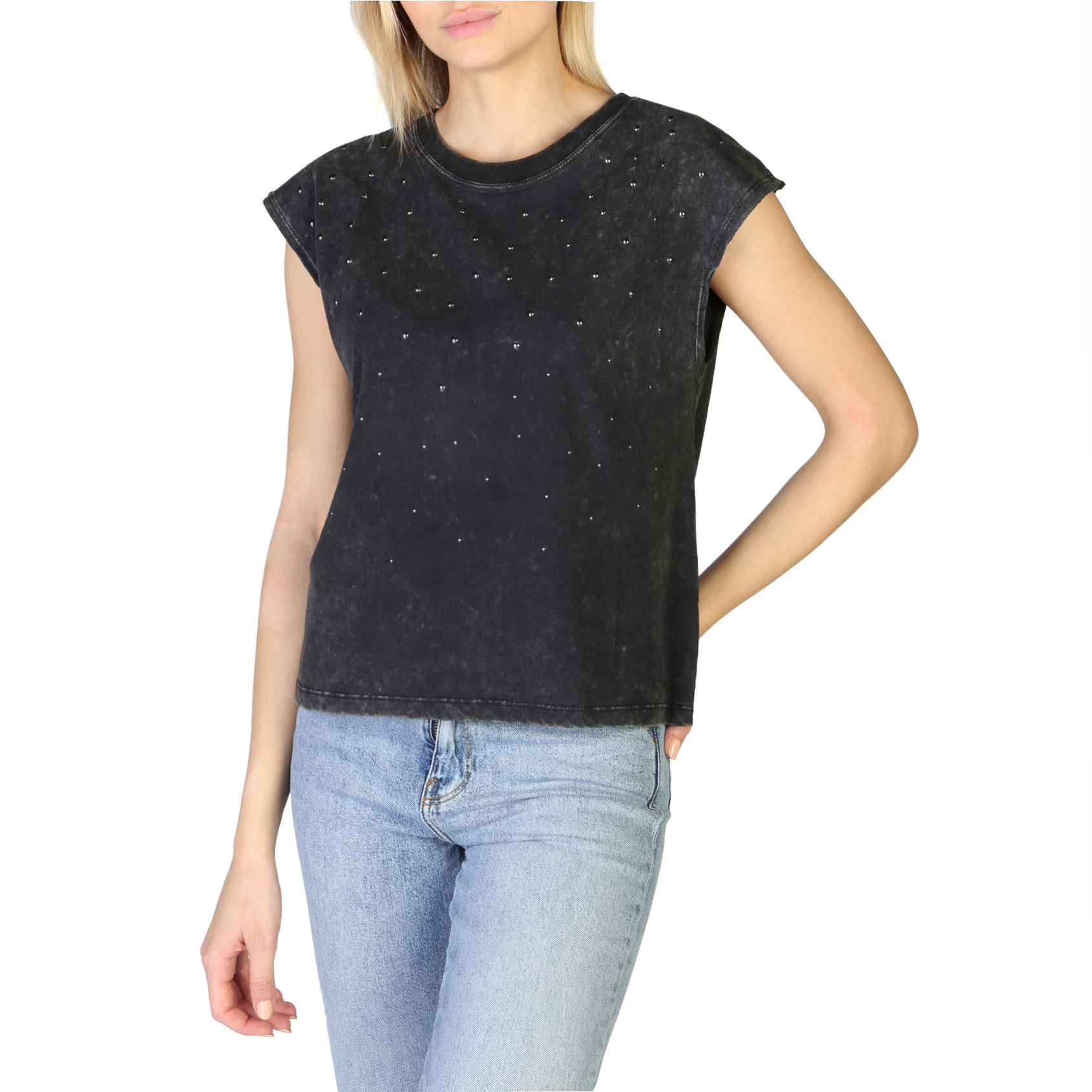 T-shirt  CLARISSE PL505168 Donna Nero 124844